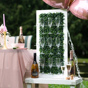 Personalized Champagne wall art | 9 flute Champagne stand | for your party events decor or gift for loved ones