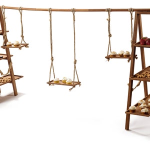 3 Tier Tray, Treat Ladder, Three Tiered Tray Stand, Hosting Trays, Afternoon Tea Party Entertaining Serving Station Stand for Table Top