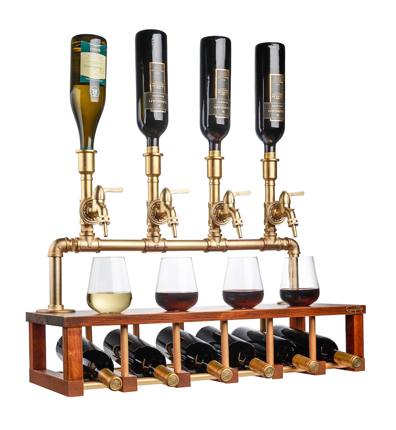 Wine and Liquor Dispenser for Home Bar - Industrial-style Alcohol ...