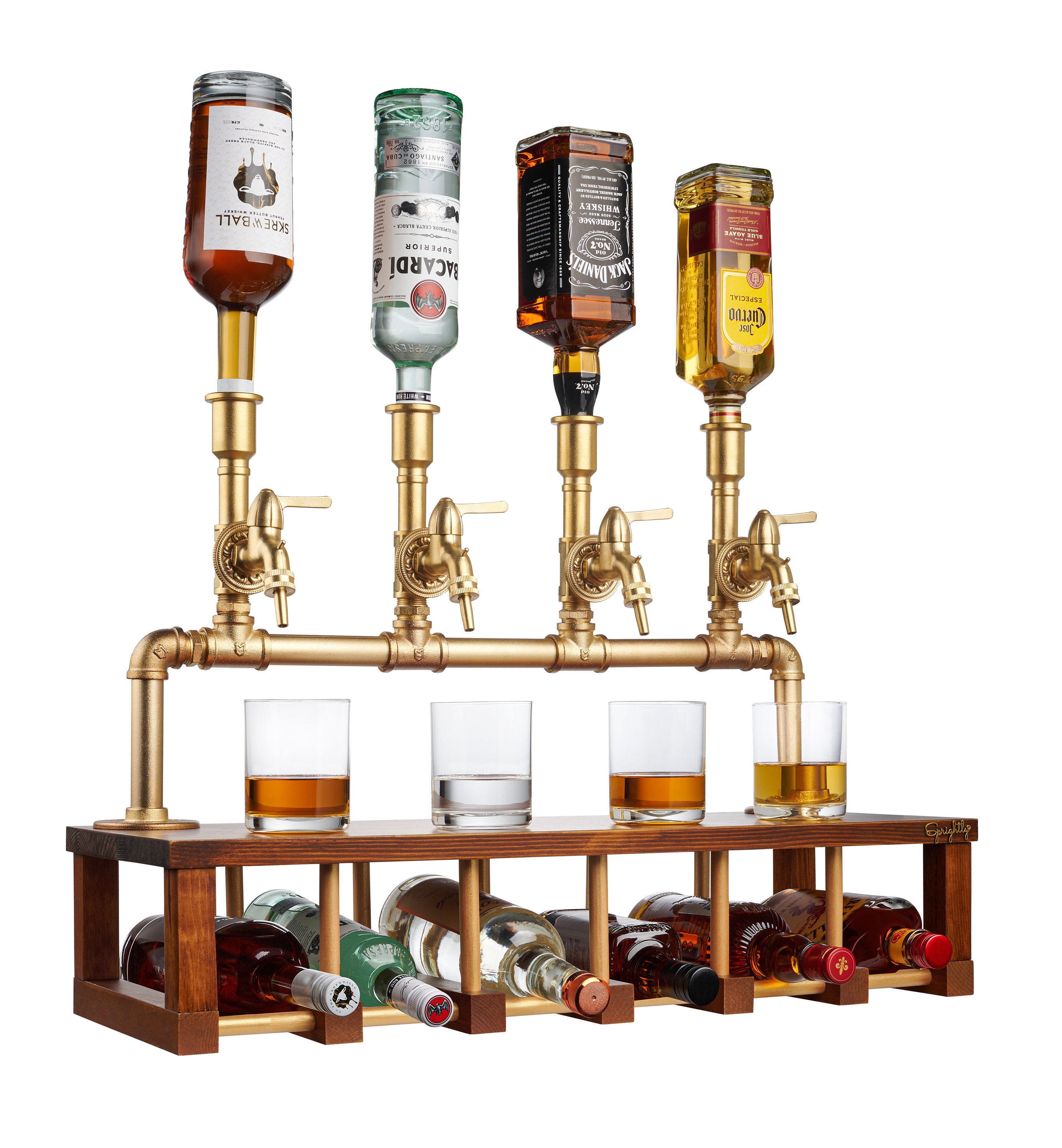 Vin Alcool Whisky Distributeur Titulaire Robinet Rack Cadeau Dîner