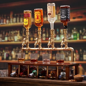 Dozownik do wina i likieru do domowego baru - Nalewaki do butelek z alkoholem w stylu przemysłowym - 100% bezpieczny dla żywności napowietrzacz do whisky, spirytusów i wina