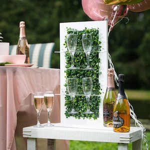 Personalized Champagne display stand" | 4 flute  stand - for your party or event display"