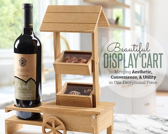 Tabletop Wine Bottle Holder Stand and Cork Display Decorative