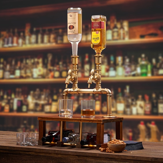 Spirituosen Spender Bar Decor, stilvoller Vintage Alkohol Ausgießer, perfekt für die Einrichtung der Hausbar, ideales Einweihungsgeschenk