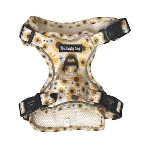 The Crafty Dog Co - Sunpower Explorer Harness - Floral Girls Boys Adventure Adjustable UK Handle Watercolour Yellow