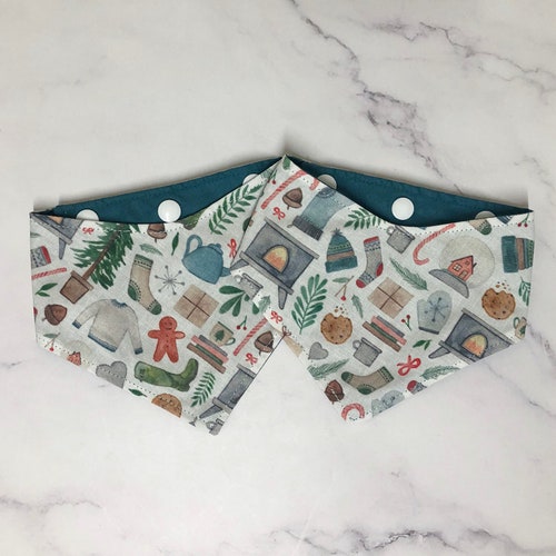 The Crafty shops Dog Co - Snow Place Like Home Dog Bandana - Punny Funny Pun Cute Girl Boys Neckerchief Clip On Christmas Festive Cosy Snuggle