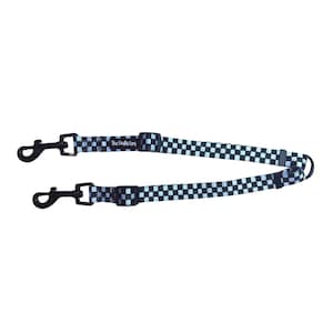 May include: Black and white checkered dog lead with two metal clips and the text "The Dogly Dog" printed on the strap.