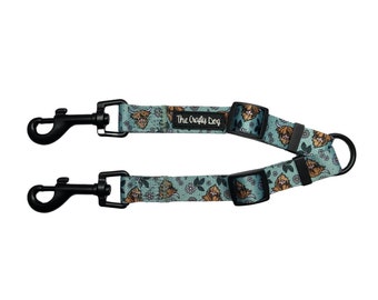 The Crafty Dog Co - The Crafty Cow - Lead Splitter Split Lead Houdini Dog Safety Secure Double Ended Lead Dog Lead Puppy Highland Cow Walk