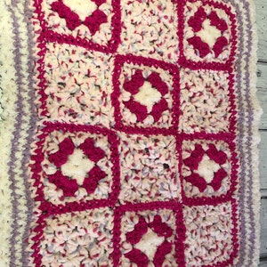 Baby reborn dolls crocheted blanket super soft pink and lilac