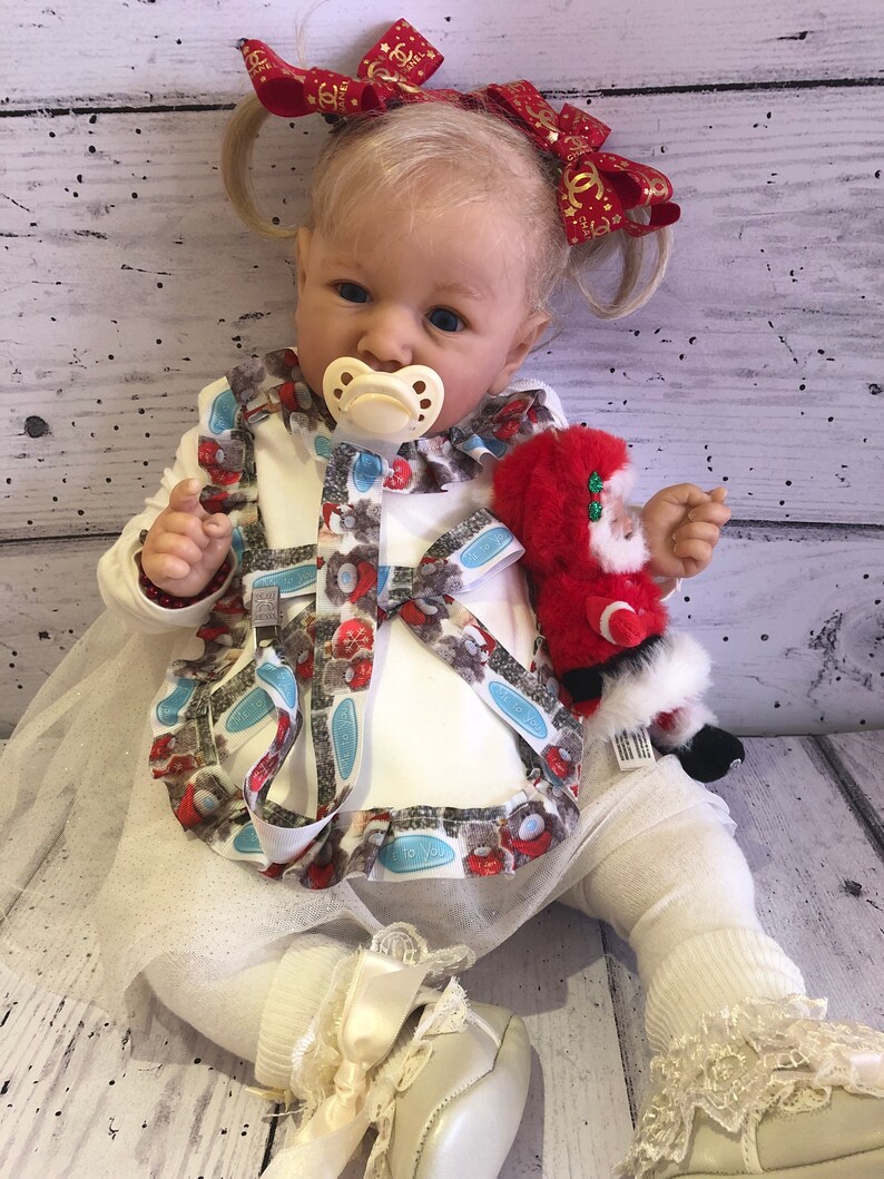 Baby Reborn Dolls Dummy Pacifier Clip and Matching Bib Etsy
