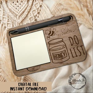 Honey Do List plaknotitieblokhouder SVG lasergesneden bestand (digitale download)