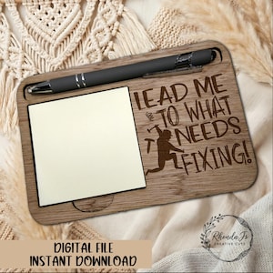 Papa 'Was Fixin '' Sticky Note Halter SVG Laser Cut Datei (Digitaler Download)