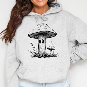 Sad Mushroom Nature Illustration SVG Design Element