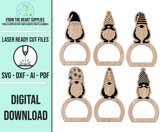 Gnome Diy Holiday Napkin Rings Diy Christmas Napkin Holders On Sale