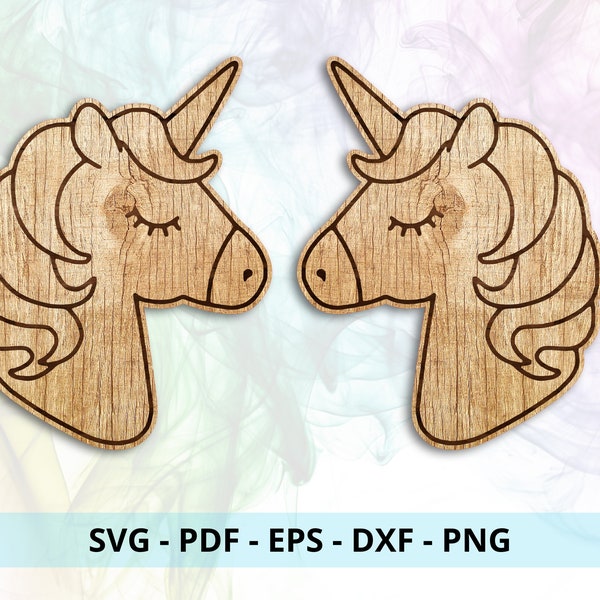 Unicorn Earring Stud SVG Cut File / Earring laser Cut File / Stud Earring SVG / Glowforge Cut File / Glowforge SVG / Glowforge Laser File