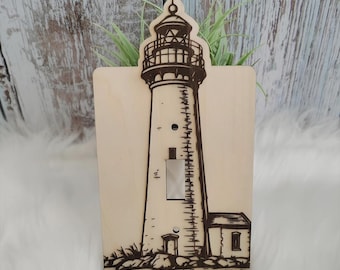 Lighthouse Switchplate Cover SVG Laser Cut File: Nautical Coastal Decor (Digital Download)