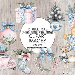 Watercolor Christmas Ornaments Clipart Bundle (Digital Download)