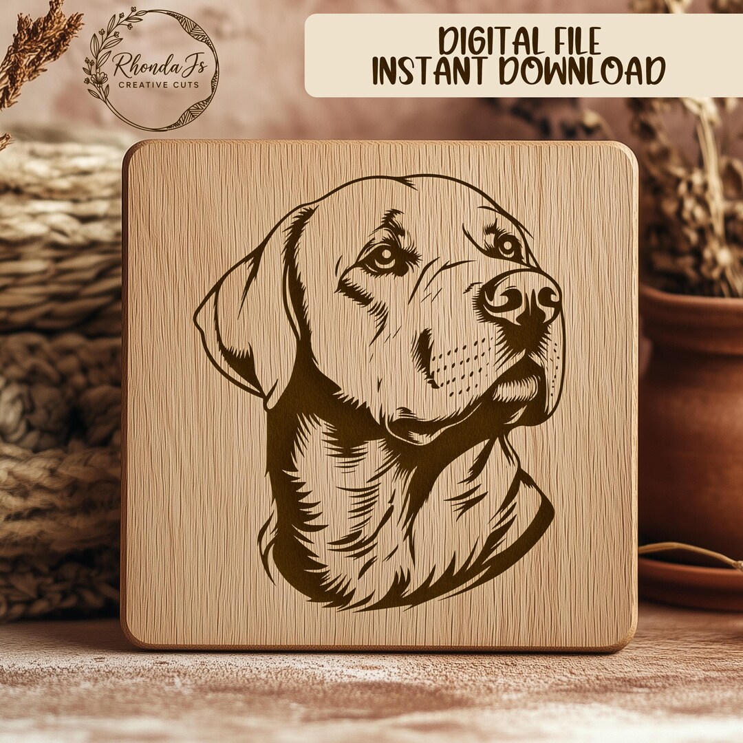 Labrador Retriever SVG Laser Engraving File, Dog Breed Clipart, Engrave ...
