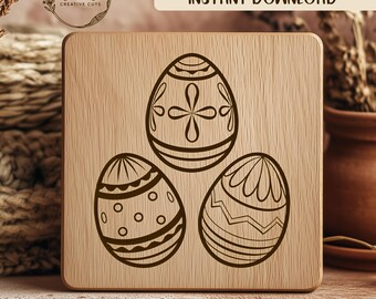Decorative Easter Eggs Illustration SVG File Design Element