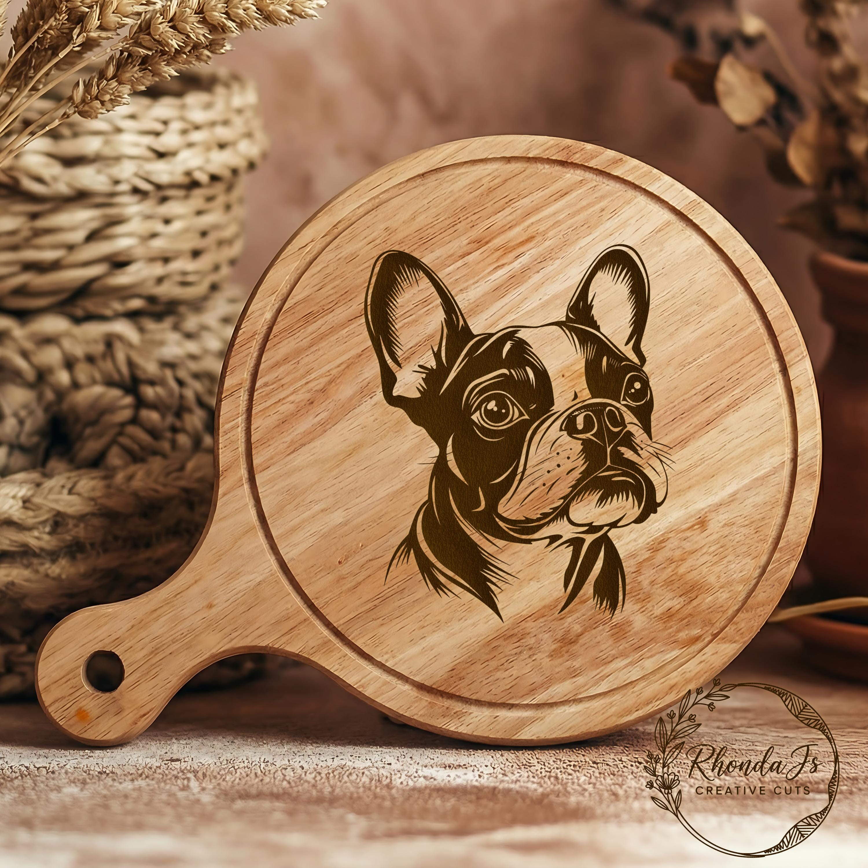 French Bulldog SVG Laser Engraving File, Cute Dog Vector Cut File, Pet ...