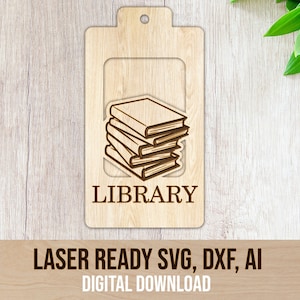 Teacher Library Hall Passes SVG, School Hall Passes, SVG File, school svg file, Glowforge svg, school supplies, svg file laser