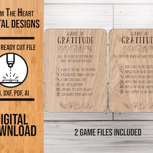 Game Of Gratitiude Thanksgiving Würfelspiel Laser Cut Datei, SVG Schnittdatei, Kinder Spiel Schnittdatei, Glowforge Laser-Datei, Laser Cut Datei