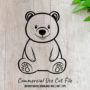 Adorable Smiling Bear Illustration SVG Design
