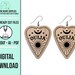 Ouija Planchette SVG Earring Template SVG Cut File Ouija Earring Cut