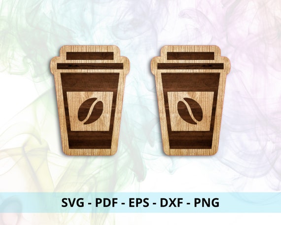 Download Coffee Cup Earring Stud Svg File Coffee Earring Laser Cut Etsy