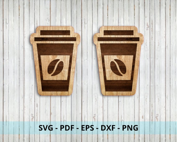 Download Coffee Cup Earring Stud Svg File Coffee Earring Laser Cut Etsy