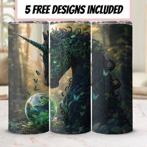 Enchanted Earth Day Unicorn Forest-thema 20oz beker sublimatie beker wrap