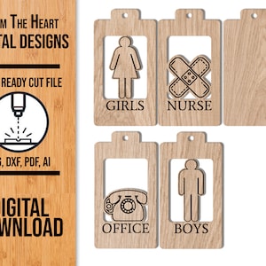 Teacher Hall Passes SVG, School Hall Passes, SVG-bestand, Glowforge-laserbestand, school svg-bestand, Glowforge-svg, schoolbenodigdheden, svg-bestand laser