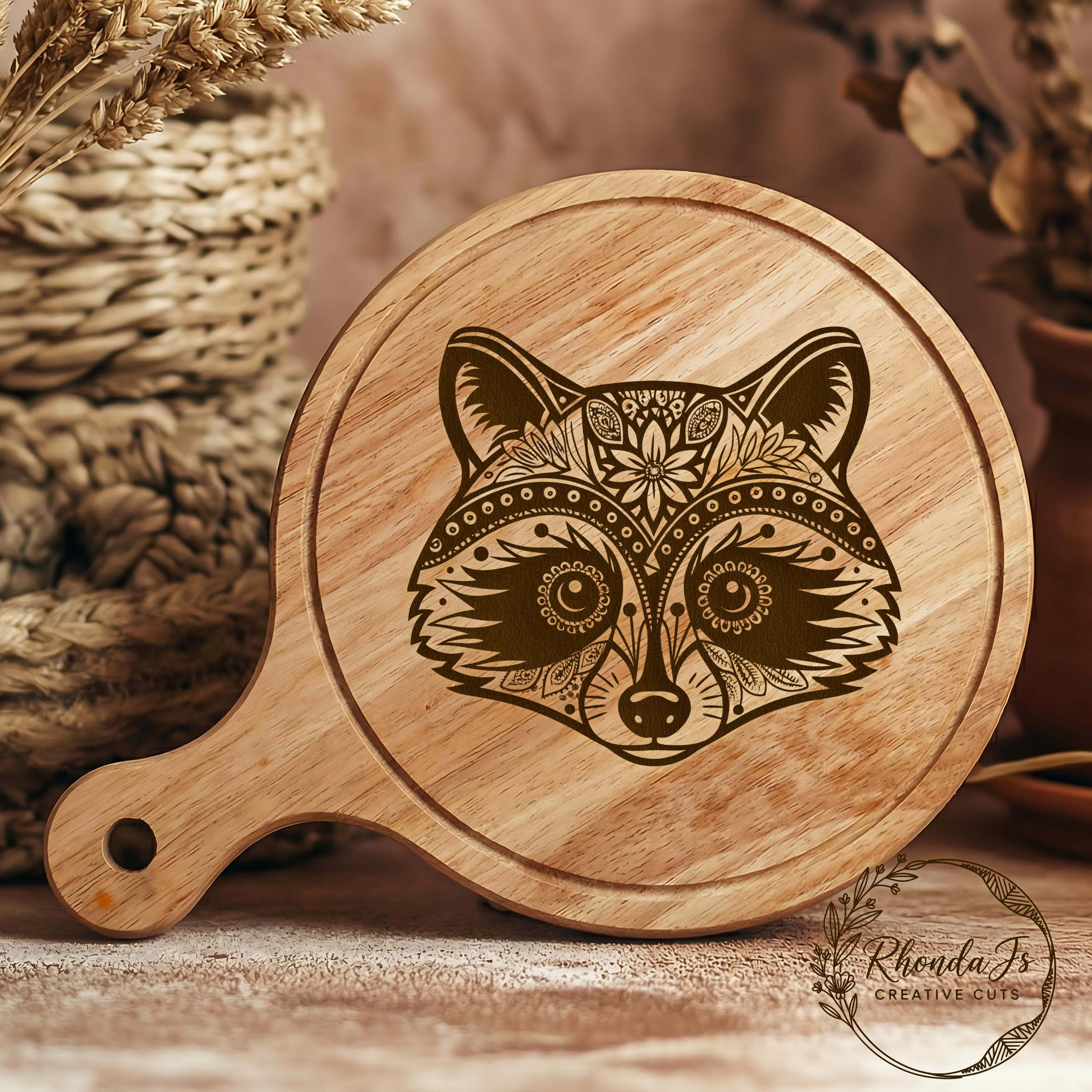 Mandala Raccoon Raccoon Mandala SVG, Laser Engraving File, Detailed Cut File, Animal ...