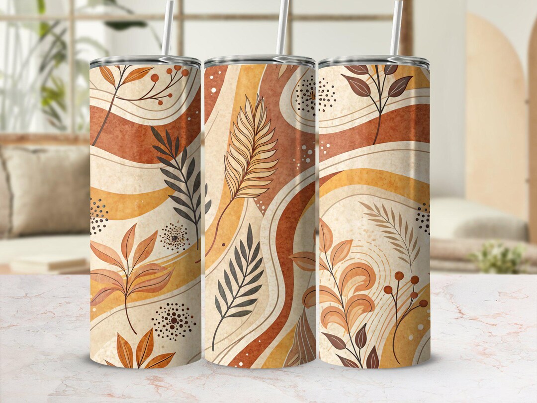 Autumn Leaves 20oz Skinny Sublimation Tumbler Wrap, Fall Foliage ...