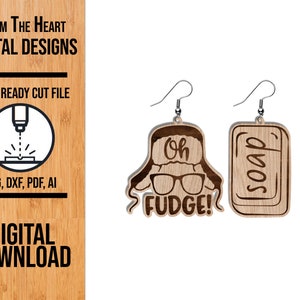 Weihnachtsgeschichte Ohrringe SVG Laser Cut Datei (Digital Download)