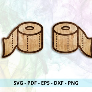 Toiletpapier oorbellen SVG-bestand knippen /Earring Studs SVG / Glowforge gesneden bestand / Glowforge toiletpapier-bestand / digitale SVG / lasergesneden bestand
