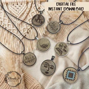 Pendant Laser Cut SVG File: 25mm Scrap Buster Bundle (Digital Download)