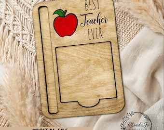 Teacher Sticky Note Holder SVG, Laser Cut File (Digital Download)