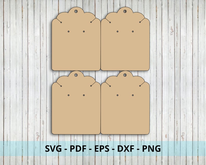 Download Scalloped Edge Earring & Necklace Card SVG Cut File ...