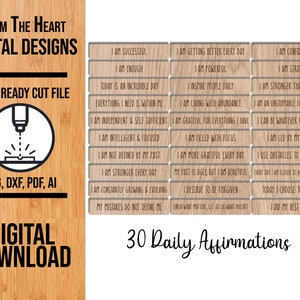 Daily Affirmation Tokens SVG Laser Cut File (digital Download) - Etsy