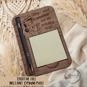 Sticky Note Pad Inhaber SVG Laser Cut Datei (Digitaler Download)