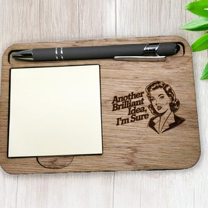 Retro SVG Sticky Notepad Holder, Laser Cut Notepad Organizer, Vintage Design SVG File, Inspirational Quote Notepad Holder, diy Project