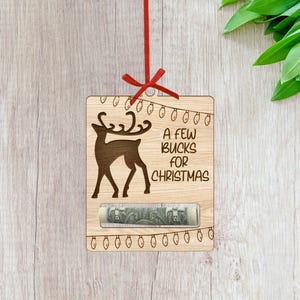 Christmas Money Holder Ornament SVG Digital Download Reindeer Design Holiday Gift Idea DIY Ornament Craft File