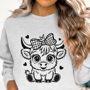 Baby Animal SVG Cut File, Cute Cow SVG, Farm Animal Clipart, Baby Cow with Bow Design, Adorable Cow Digital Download