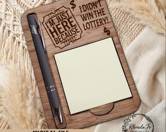Humorous Sticky Note Holder Laser Cut File: Funny Desk Organizer SVG (Digital Download)