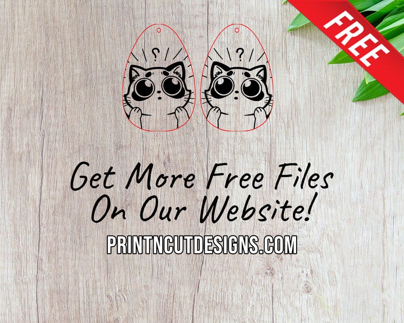 Cat Laser Cut Earring SVG: Kitten Design File (Digital Download) image 2