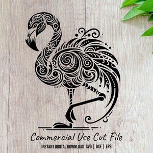Aufwendiges Flamingo Art Laser SVG Design-Element