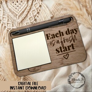 Positive Affirmation Sticky Note Pad Holder SVG Laser Cut File (Digital Download)