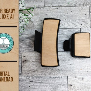 Claw Hair Clip Laser Cut File: SVG, AI, DXF (Digital Download)