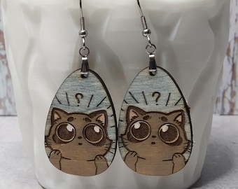 Cat Laser Cut Earring SVG: Kitten Design File (Digital Download)